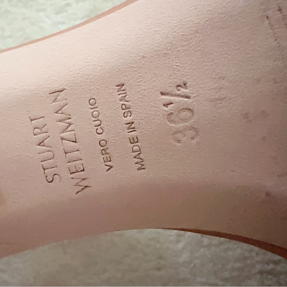 Stuart Weitzman Brown Leather Simple Ankle Strap … - image 6